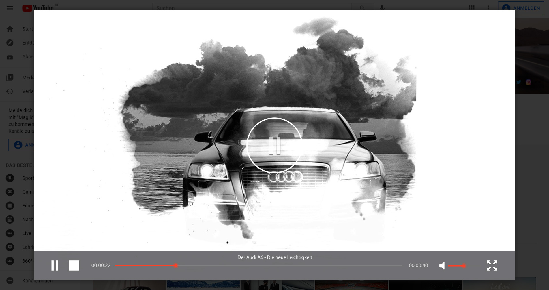 Audi A6 commercial